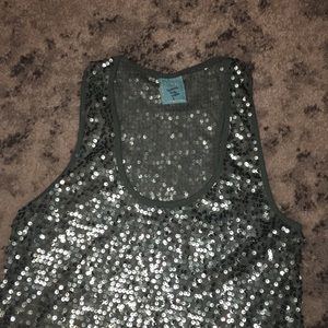 Bluish grey sparkly shirt